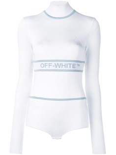 Off-White спортивное боди с логотипом