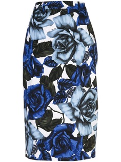 Prada юбка-карандаш с цветочным принтом