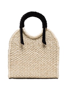 Sensi Studio соломенная мини-сумка с контрастными ручками