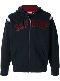 Supreme худи на молнии с логотипом