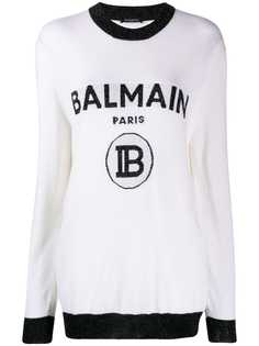 Balmain трикотажный джемпер с логотипом