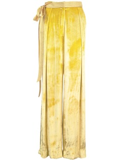 Adam Lippes бархатные брюки с завязкой