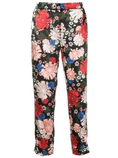 Erdem укороченные брюки с цветочным принтом