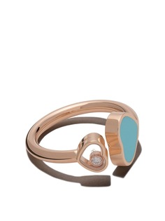 Chopard кольцо Happy Hearts из розового золота с бриллиантом
