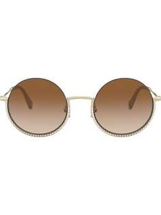 Miu Miu Eyewear солнцезащитные очки в круглой оправе