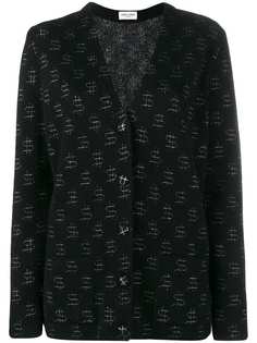 Saint Laurent кардиган с вышитыми значками доллара