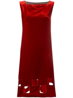 Jean Paul Gaultier Pre-Owned бархатное платье с вырезными деталями