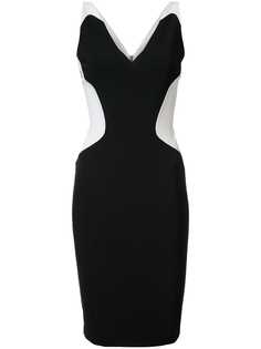 Mugler платье с контрастным вырезом в форме сердца
