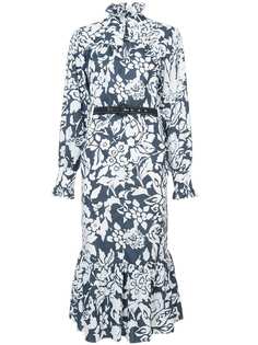 Alexa Chung платье с принтом с поясом на талии