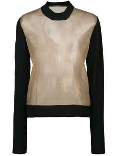 Uma Wang джемпер с прозрачной вставкой