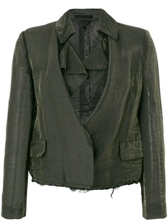 Comme Des Garçons Pre-Owned укороченный пиджак с потертой отделкой