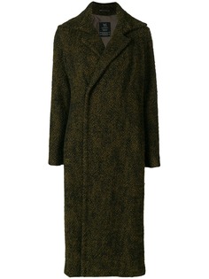 Yohji Yamamoto Pre-Owned удлиненное пальто с потайной застежкой