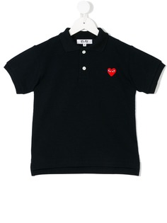 Comme Des Garçons Play Kids рубашка поло с вышивкой