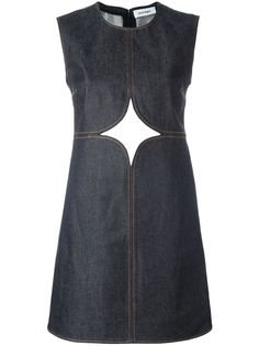 Courrèges джинсовое платье с вырезной деталью