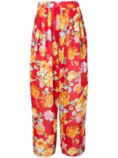 Kenzo Pre-Owned брюки с цветочным принтом