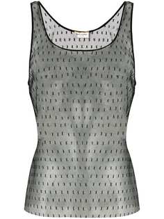 Saint Laurent прозрачный топ