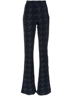 Tufi Duek pied de poule print flared trousers