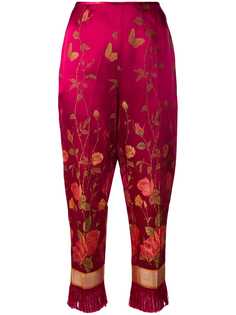 Jean Paul Gaultier Pre-Owned укороченные брюки с цветочным принтом