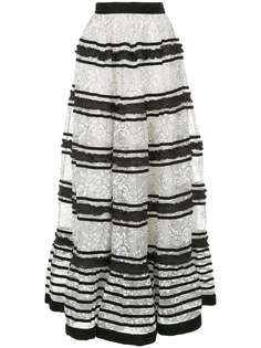 Huishan Zhang flared lace maxi skirt