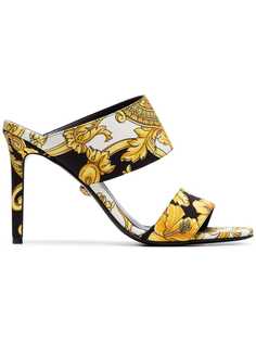 Versace мюли с принтом и открытым носком