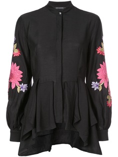 Josie Natori туника с вышивкой