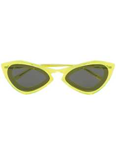 Calvin Klein 205W39nyc солнцезащитные очки в овальной оправе