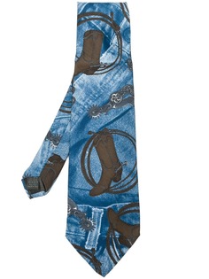 Jean Paul Gaultier Pre-Owned галстук с джинсовым принтом