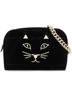 Charlotte Olympia embroidered kitty satchel