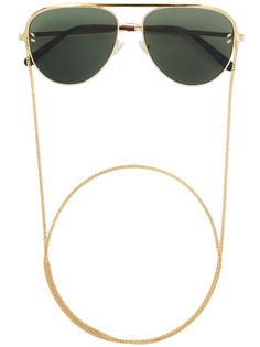 Stella McCartney Eyewear солнцезащитные очки-авиаторы с цепочкой