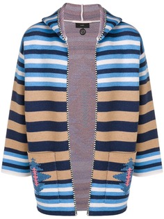 Alanui полосатая толстовка дизайна колор-блок с капюшоном