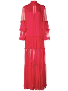 Alexis длинное платье с оборками