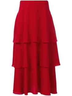 Stella McCartney ярусная юбка макси