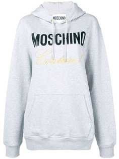 Moschino толстовка с капюшоном и логотипом