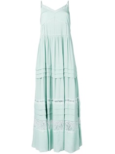 Twin-Set ярусное платье макси с кружевными панелями