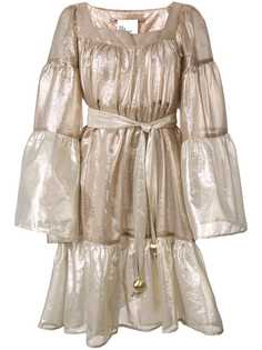 Lisa Marie Fernandez юбка с поясом и металлическим отблеском