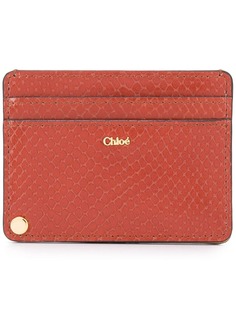Chloé картхолдер с тисненым змеиным узором