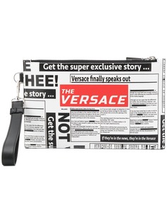 Versace клатч с газетным принтом