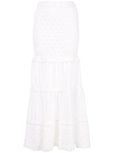 Alexis юбка макси с ажурной вставкой