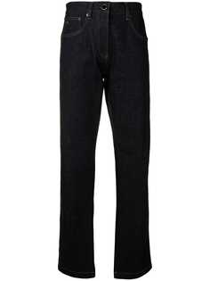 Victoria Beckham прямые джинсы с атласными вставками сзади