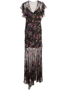 Veronica Beard длинное платье с цветочным принтом