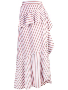 Derek Lam 10 Crosby юбка миди с запахом и оборками