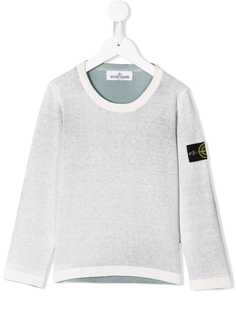 Stone Island Junior трикотажный топ с нашивкой