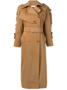 Max Mara тренч асимметричного кроя с оборкой