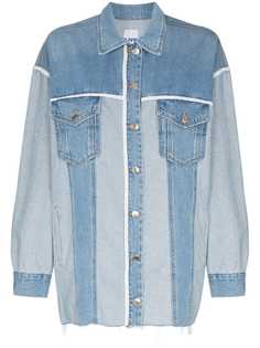 SJYP джинсовая куртка с контрастной окантовкой
