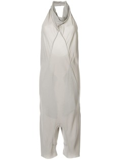 Rick Owens комбинезон с вырезом-халтер и драпировкой