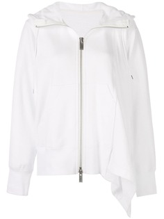 sacai худи асимметричного кроя на молнии