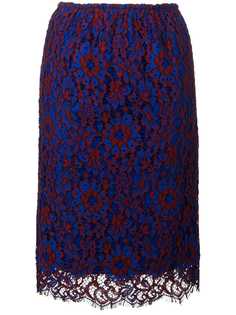 Calvin Klein кружевная юбка миди с цветочным узором