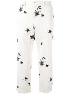 Comme Des Garçons Pre-Owned брюки с вышивкой