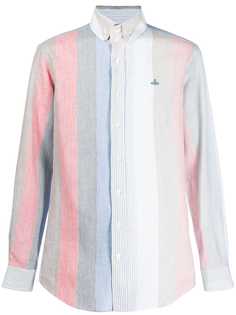 Vivienne Westwood полосатая рубашка с вышивкой Orb