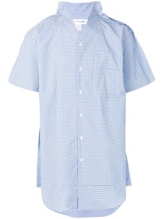Comme Des Garçons Shirt клетчатая рубашка с воротником-стойкой